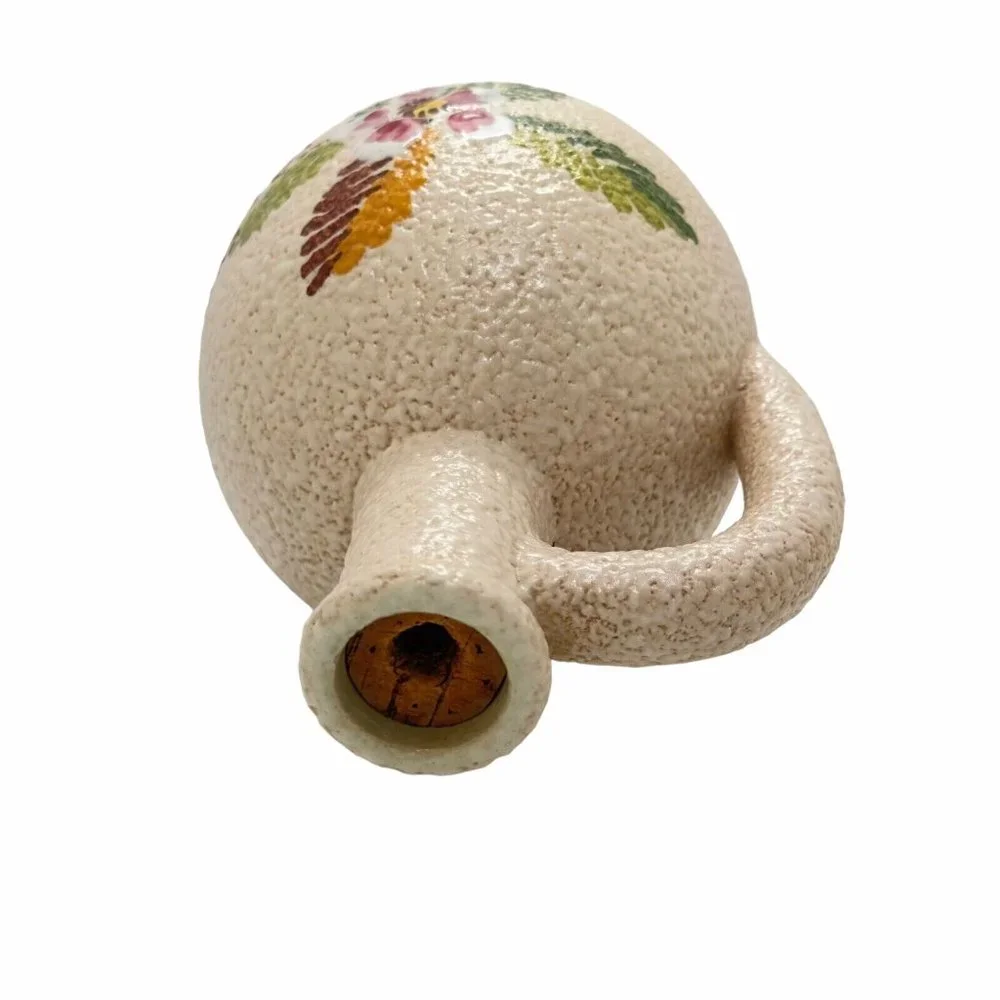⭐Rare Vintage CEAS CE.AS ALBISOLA ITALY Pottery Teapot Flowers Hand Painted 7 in
